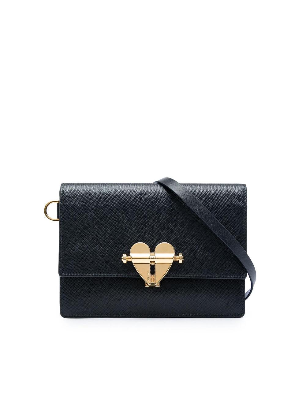 Prada Saffiano Heart Lock Crossbody #375293P68B